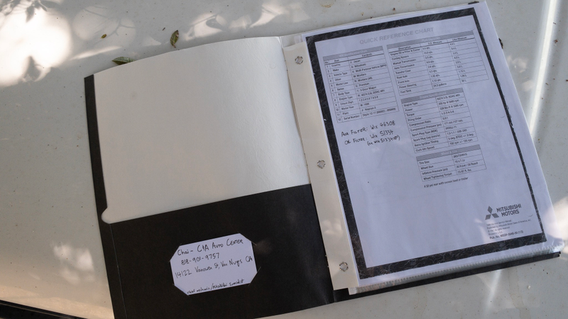 Oh yeah, I keep my mechanic’s “card” handy in there, too
